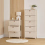 Voir la diapositive 6 : FIVE Tour de rangement 3 tiroirs TISSA - Beige