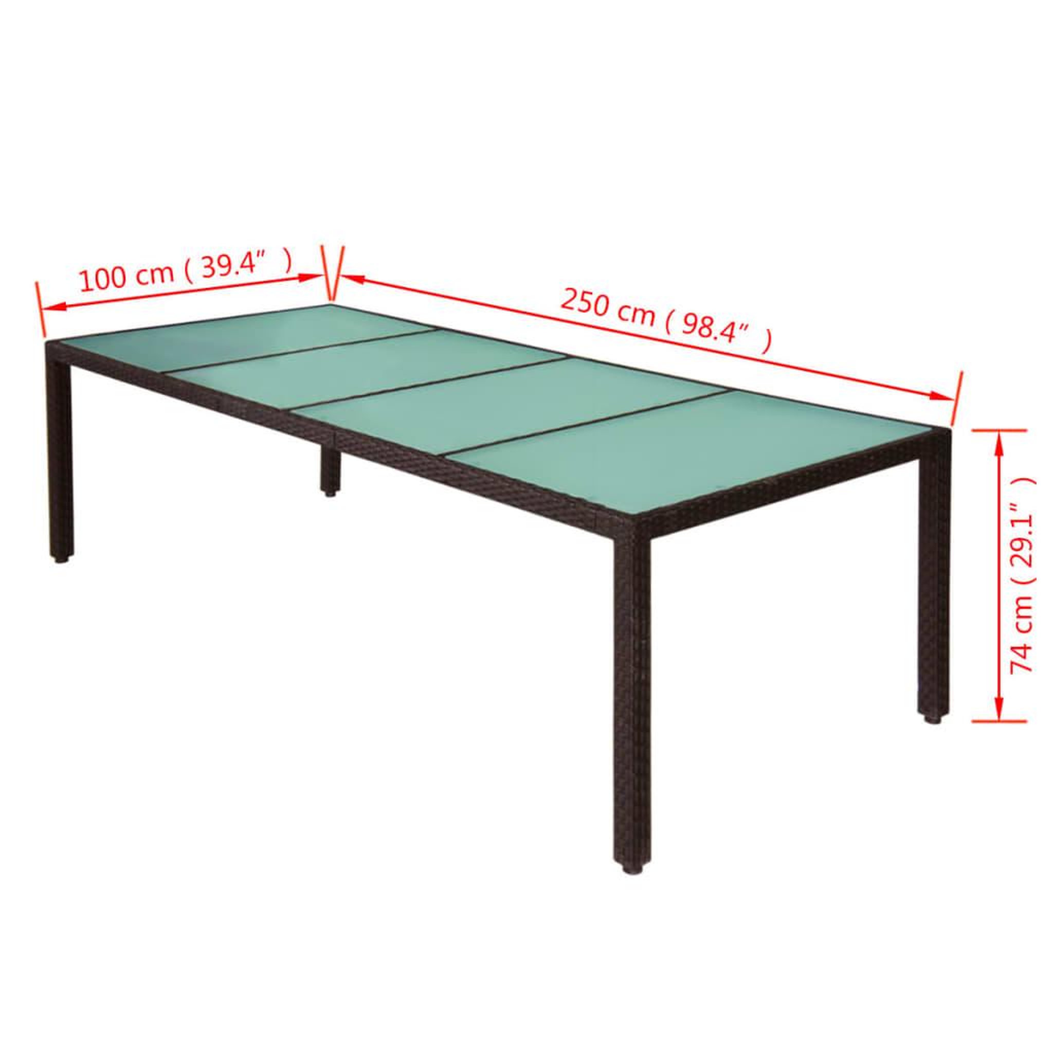 Voir la diapositive 6 : VIDAXL Ensemble a manger d'exterieur et coussins 11 pcs resine tressee