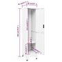 Voir la diapositive 6 : VIDAXL Armoire a casiers Blanc 38x45x180 cm Acier