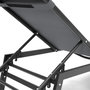 Voir la diapositive 6 : ID MARKET Lot de 2 transats de jardin inclinables en aluminium SINTRA gris anthracite et noir