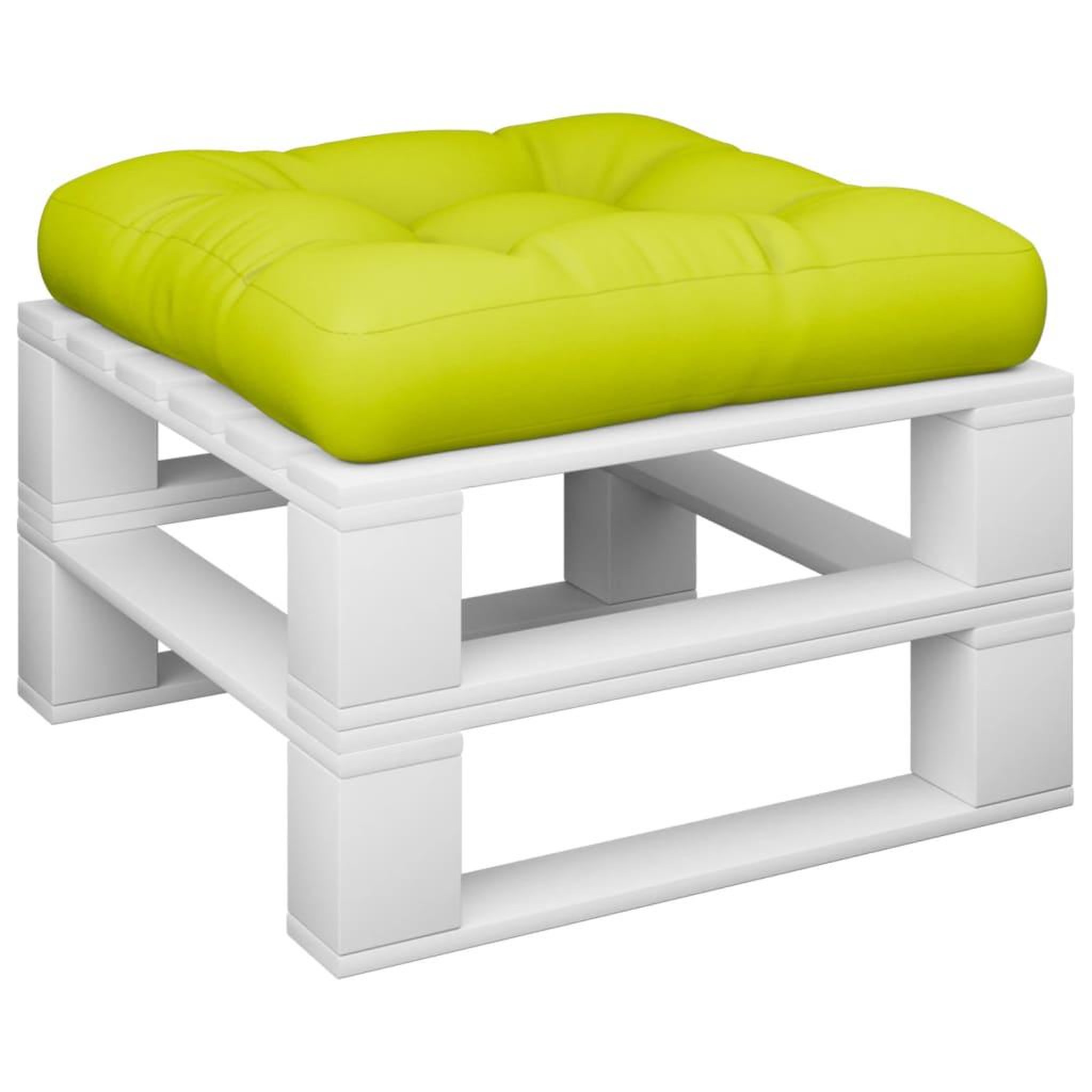Voir la diapositive 3 : VIDAXL Coussin de palette vert vif tissu