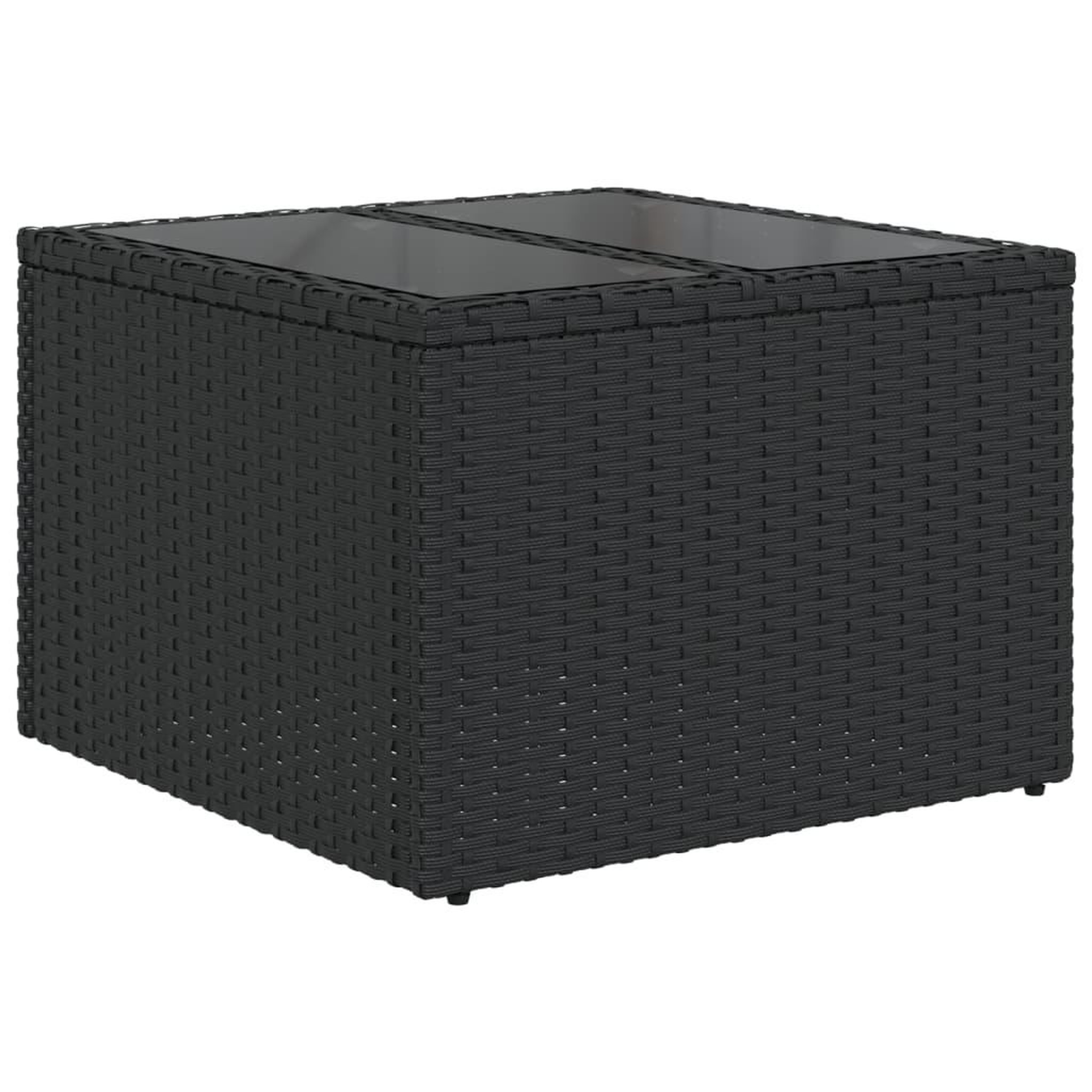Voir la diapositive 5 : VIDAXL Salon de jardin 7 pcs avec coussins noir resine tressee