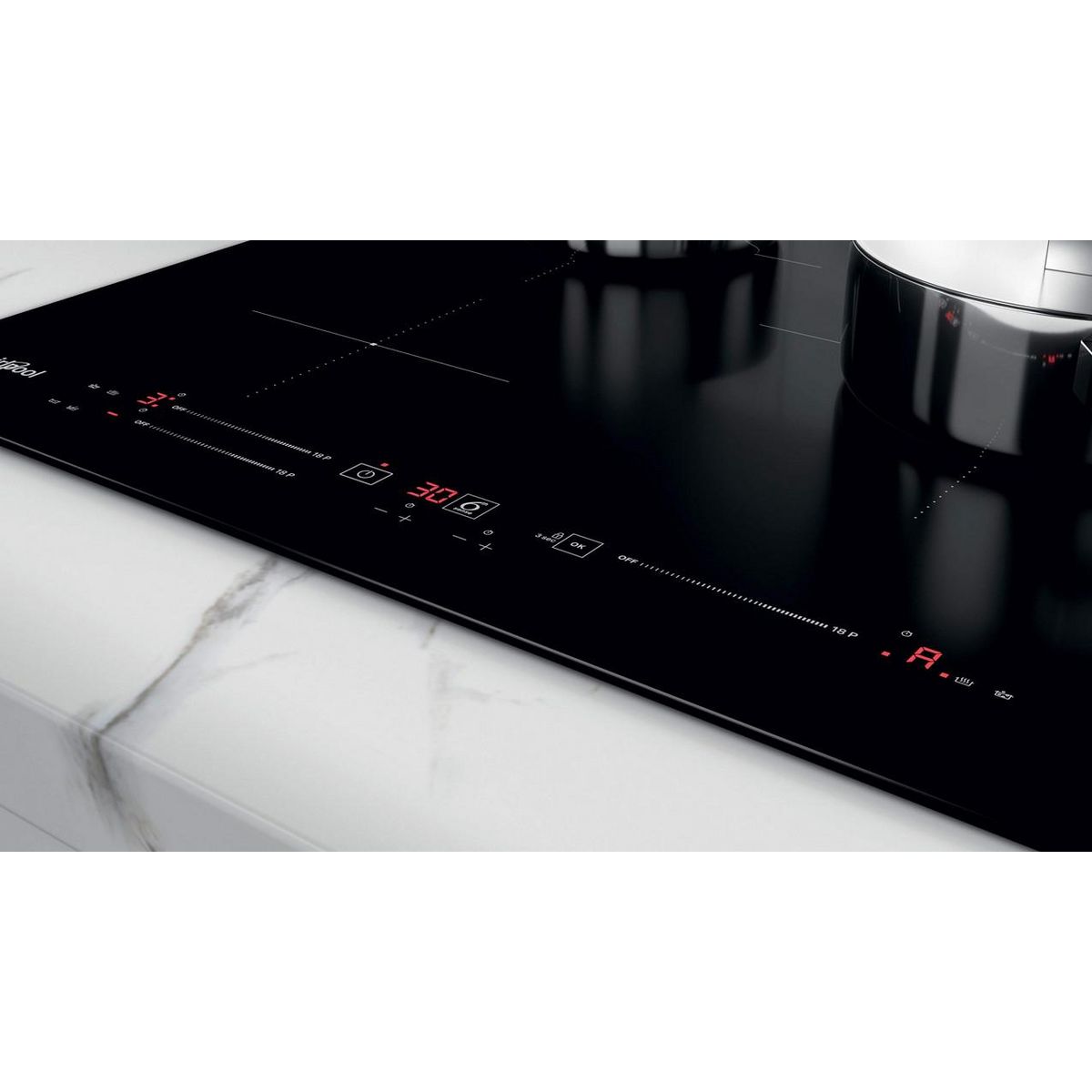Whirlpool Table de cuisson induction 60cm 3 feux 7200w - wss3960ne