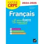  FRANCAIS. EPREUVE ECRITE D'ADMISSIBILITE CRPE, EDITION 2024-2025, Cellier Micheline