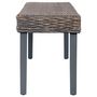 Voir la diapositive 3 : VIDAXL Banc 110 cm Gris Rotin naturel kubu et bois de manguier massif