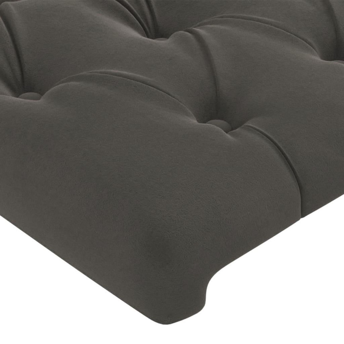 VIDAXL Tete de lit avec oreilles Gris fonce 83x23x78/88 cm Velours