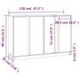 Voir la diapositive 6 : VIDAXL Buffet 120x35x80 cm Bois massif de pin