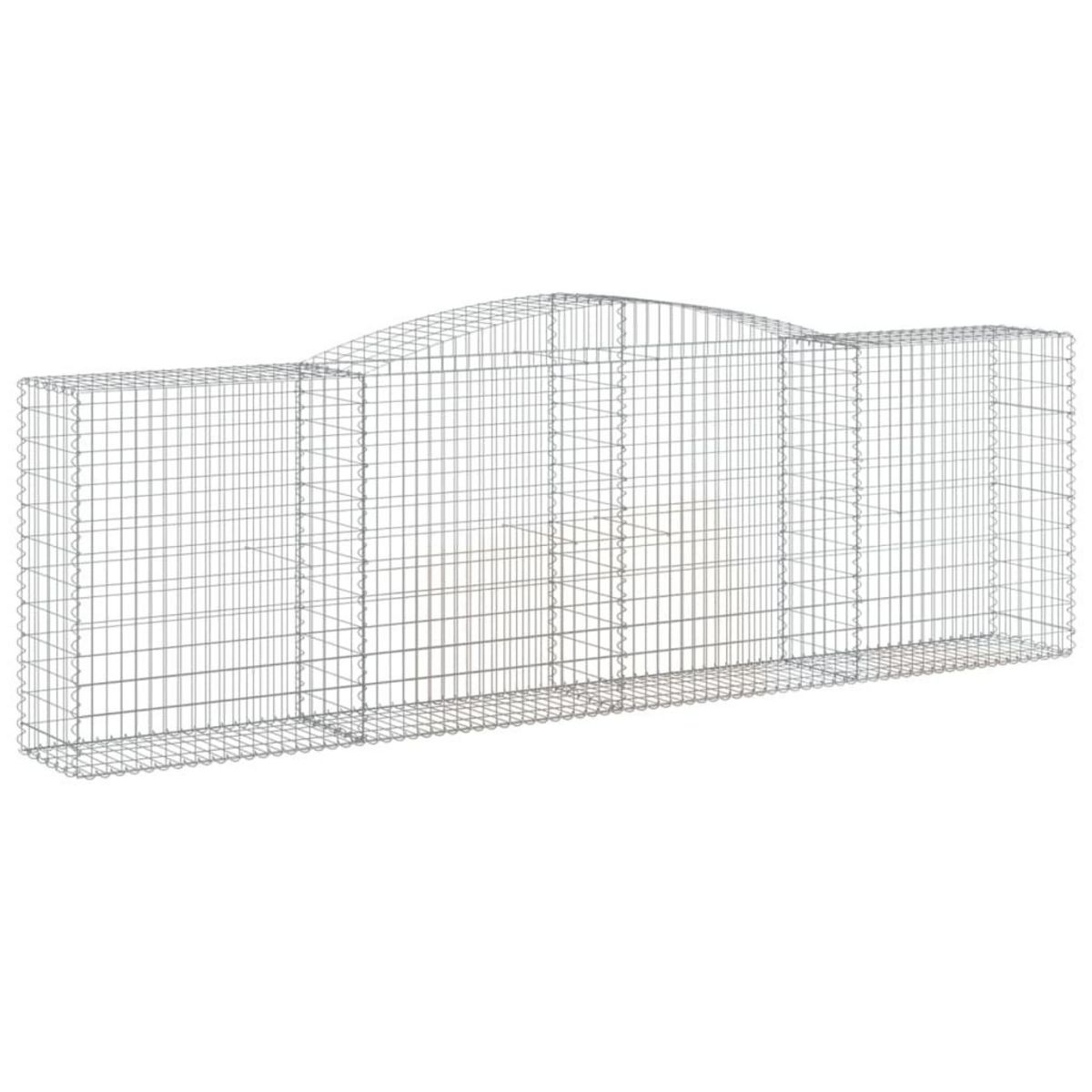 VIDAXL Paniers a gabions arques 20 pcs 400x50x120/140 cm Fer galvanise