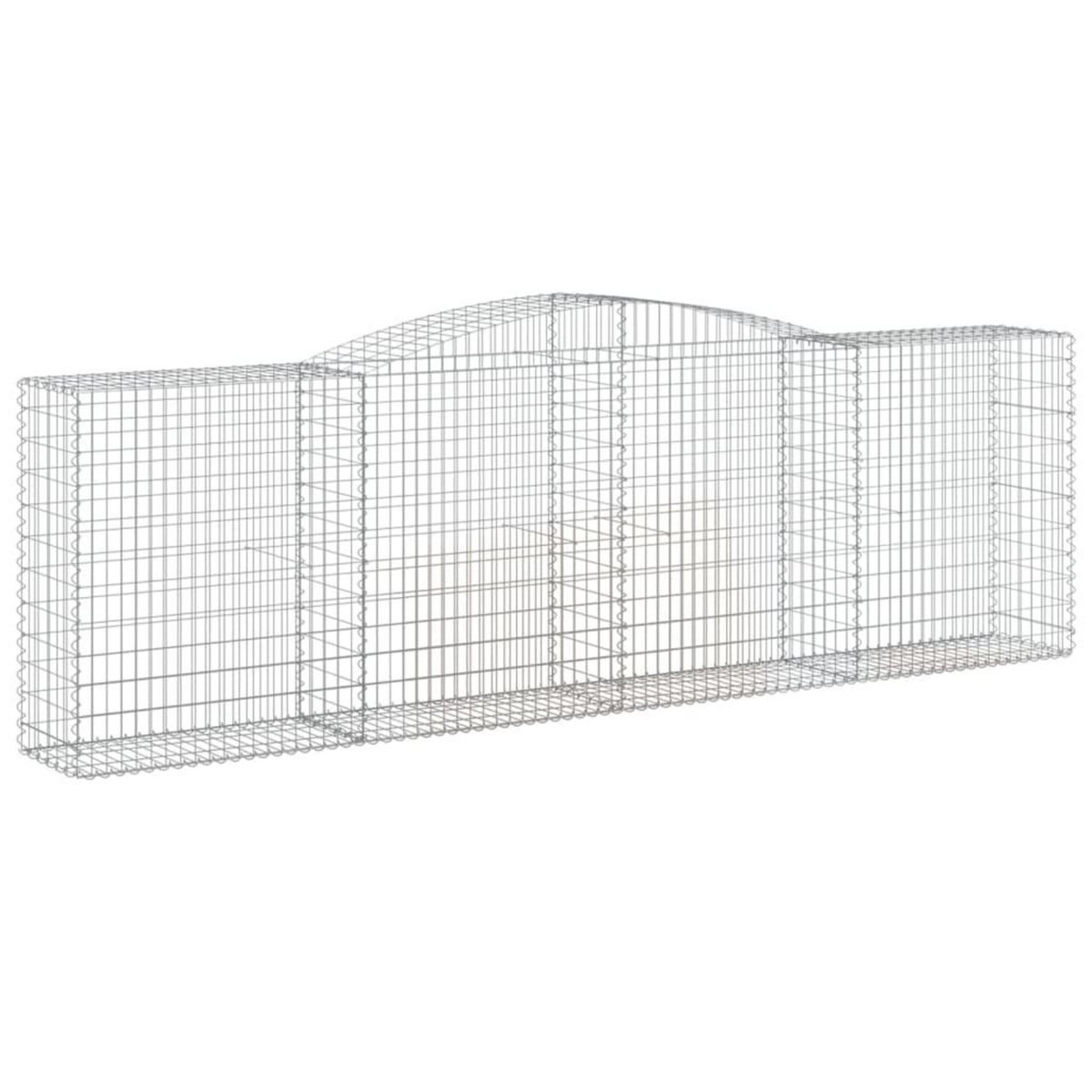 VIDAXL Paniers a gabions arques 20 pcs 400x50x120/140 cm Fer galvanise