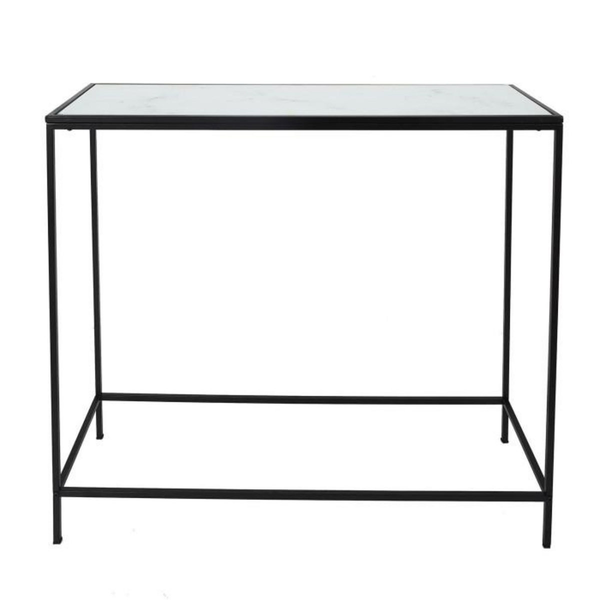 Paris Prix Console Design en Verre  Felicity  100cm Noir & Blanc