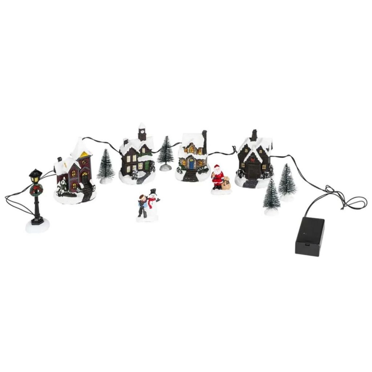 HI HI Decoration scene village de Noël a LED