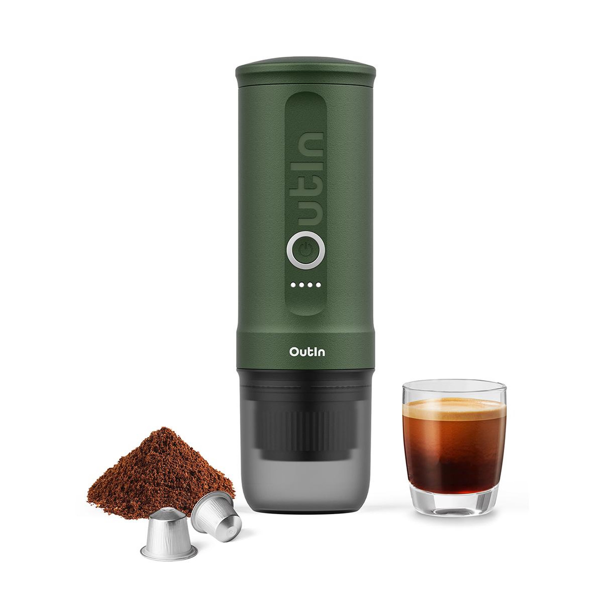 OUTIN Machine à expresso portable forêt verte - otem-01-fg