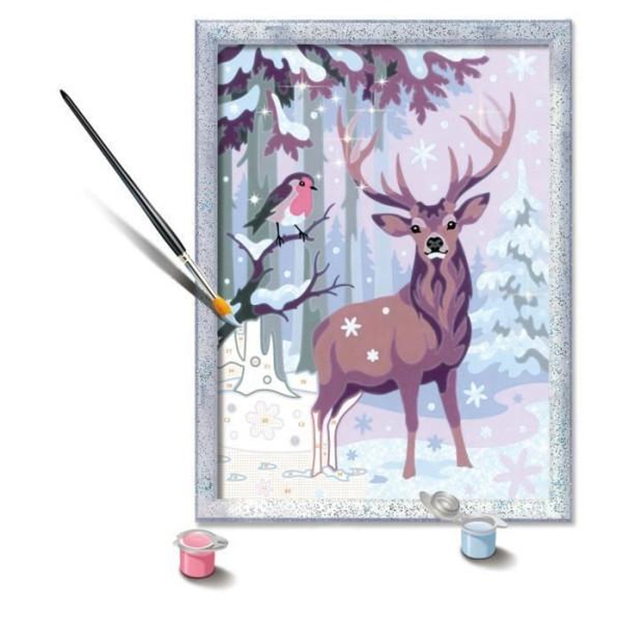 Voir la diapositive 2 : RAVENSBURGER CreArt Kids 18x24cm Cerf romantique, Kit de peinture par numéros Numéro d'Art, Des 9 ans, 25831, Ravensburger