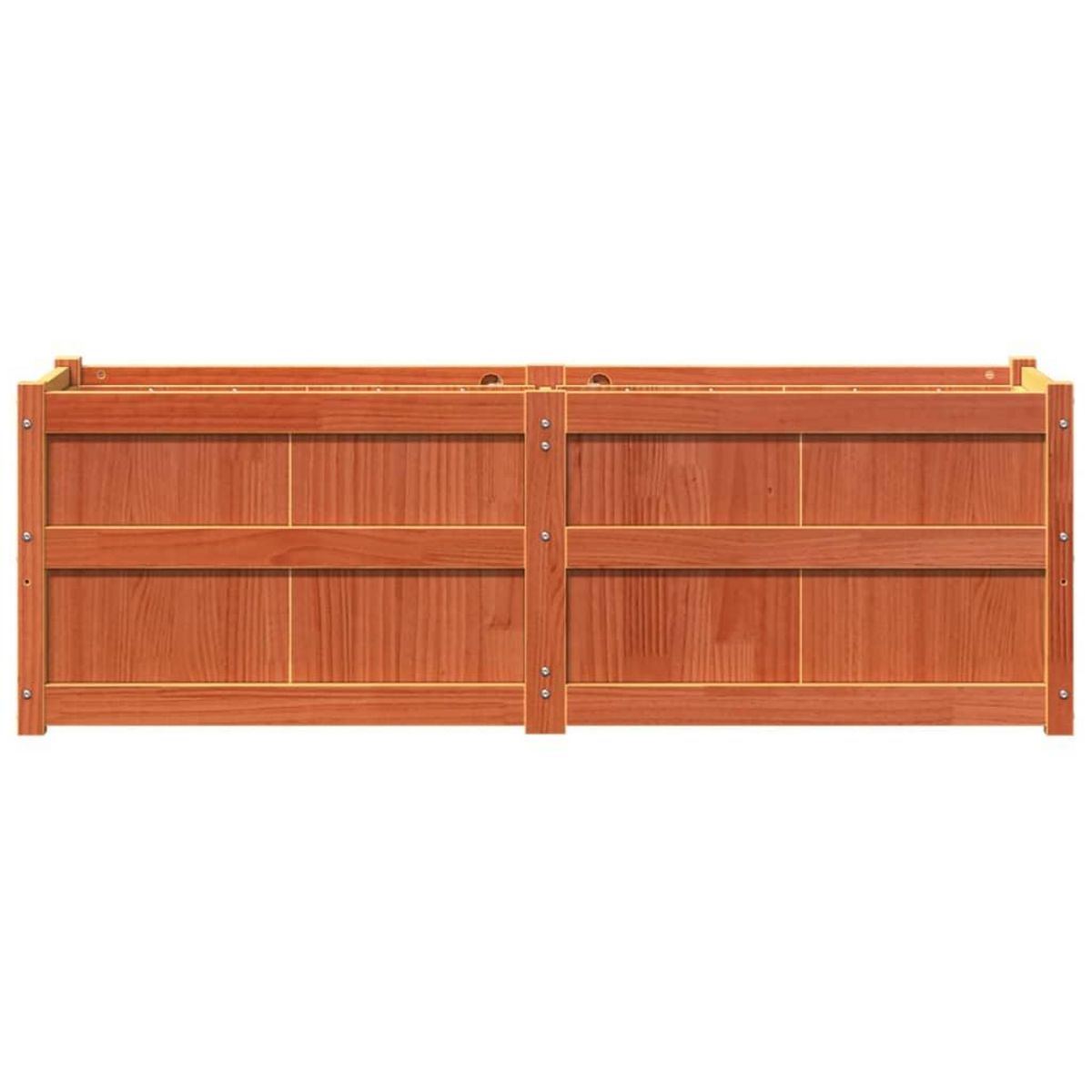 VIDAXL Jardiniere cire marron 150x50x50 cm bois de pin massif