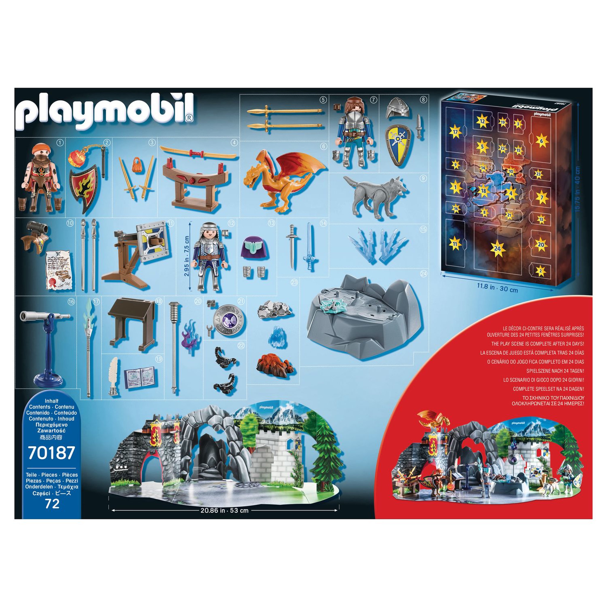 Voir la diapositive 3 : PLAYMOBIL 70187 - Novelmore - Calendrier de l'Avent Duel de chevalier
