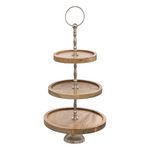 ATMOSPHERA Serviteur rond en bois 3 étages