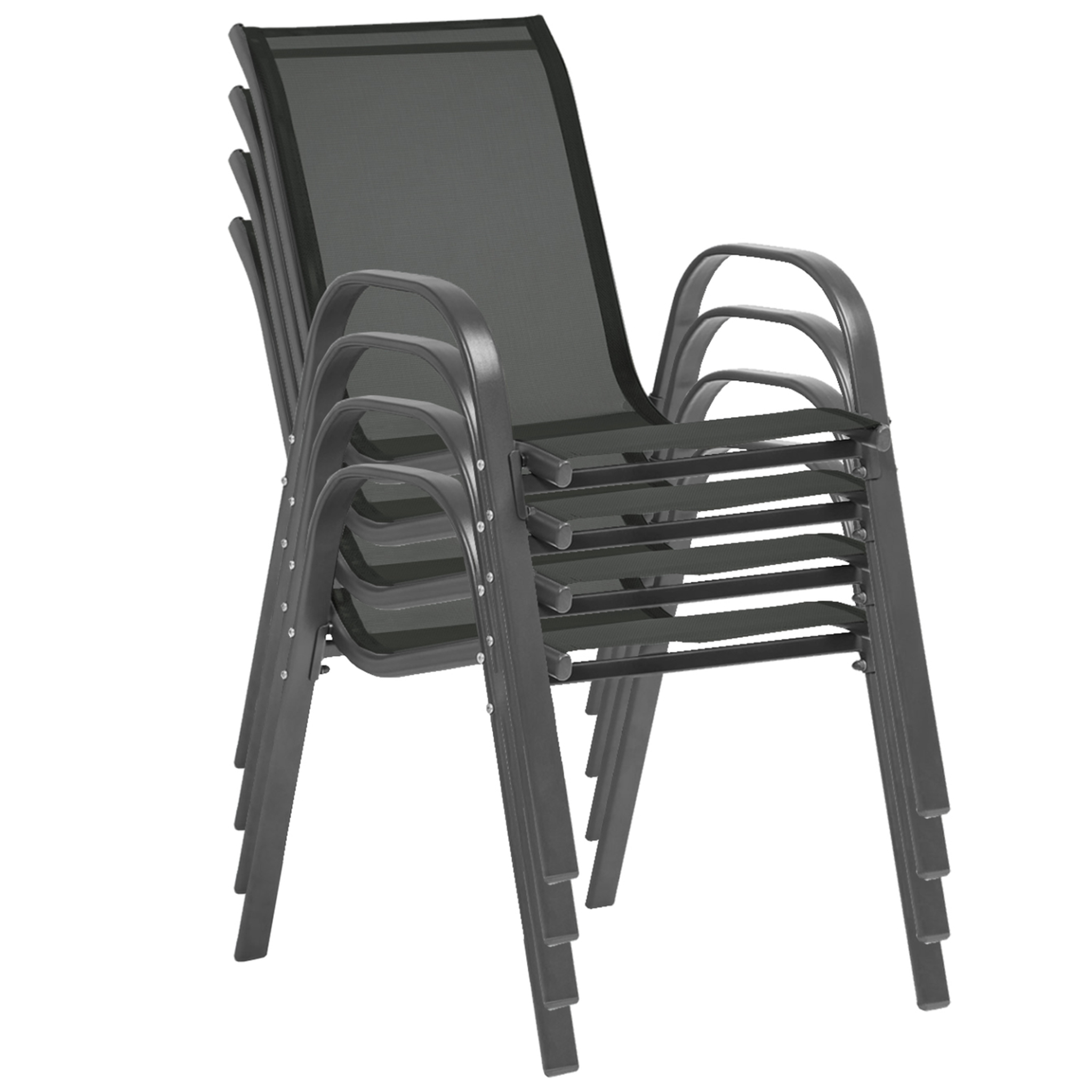 Voir la diapositive 5 : ID MARKET Salon de jardin poly table extensible 90-180 cm et 8 chaises gris foncé