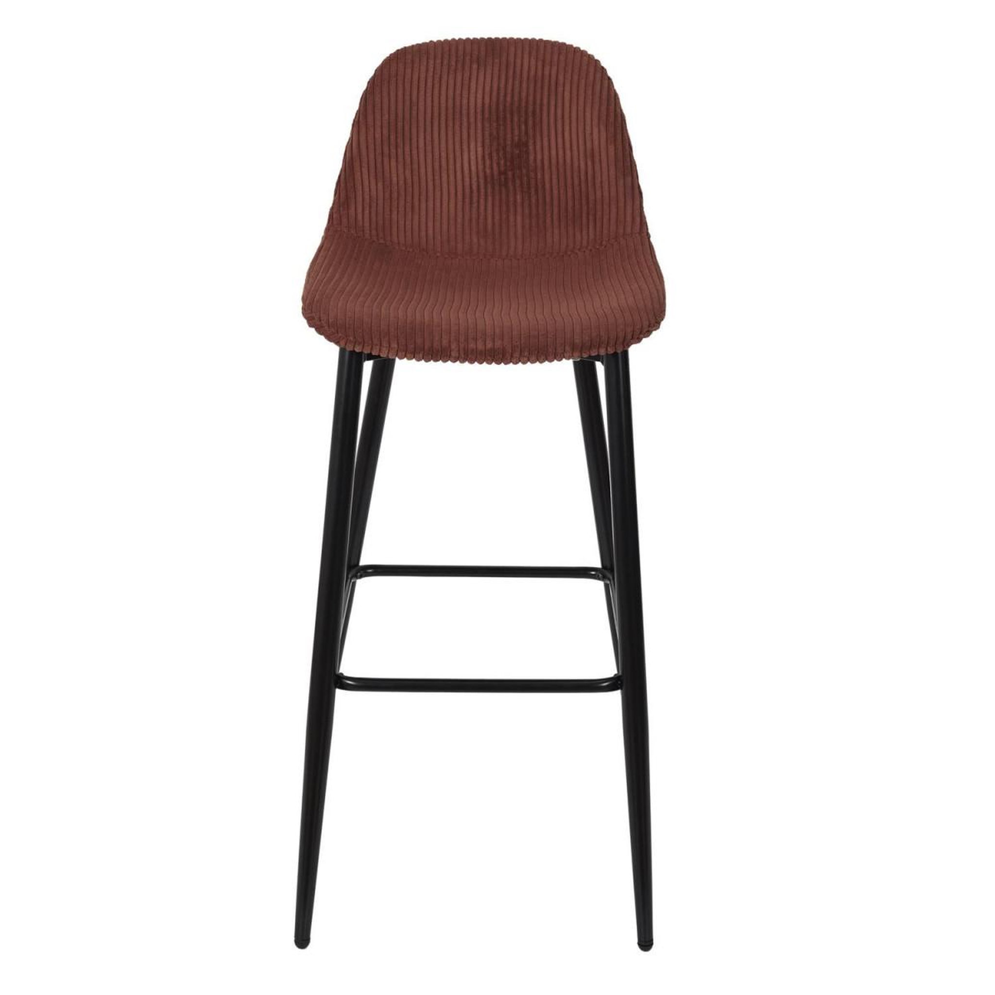 Voir la diapositive 3 : The Home Deco Factory Lot de 2 chaises de bar côtelé  scott  100cm terracotta