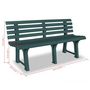 Voir la diapositive 6 : VIDAXL Banc de jardin 145,5 cm Plastique Vert