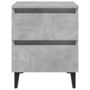 Voir la diapositive 3 : VIDAXL Table de chevet gris beton 40x35x50 cm bois d'ingenierie