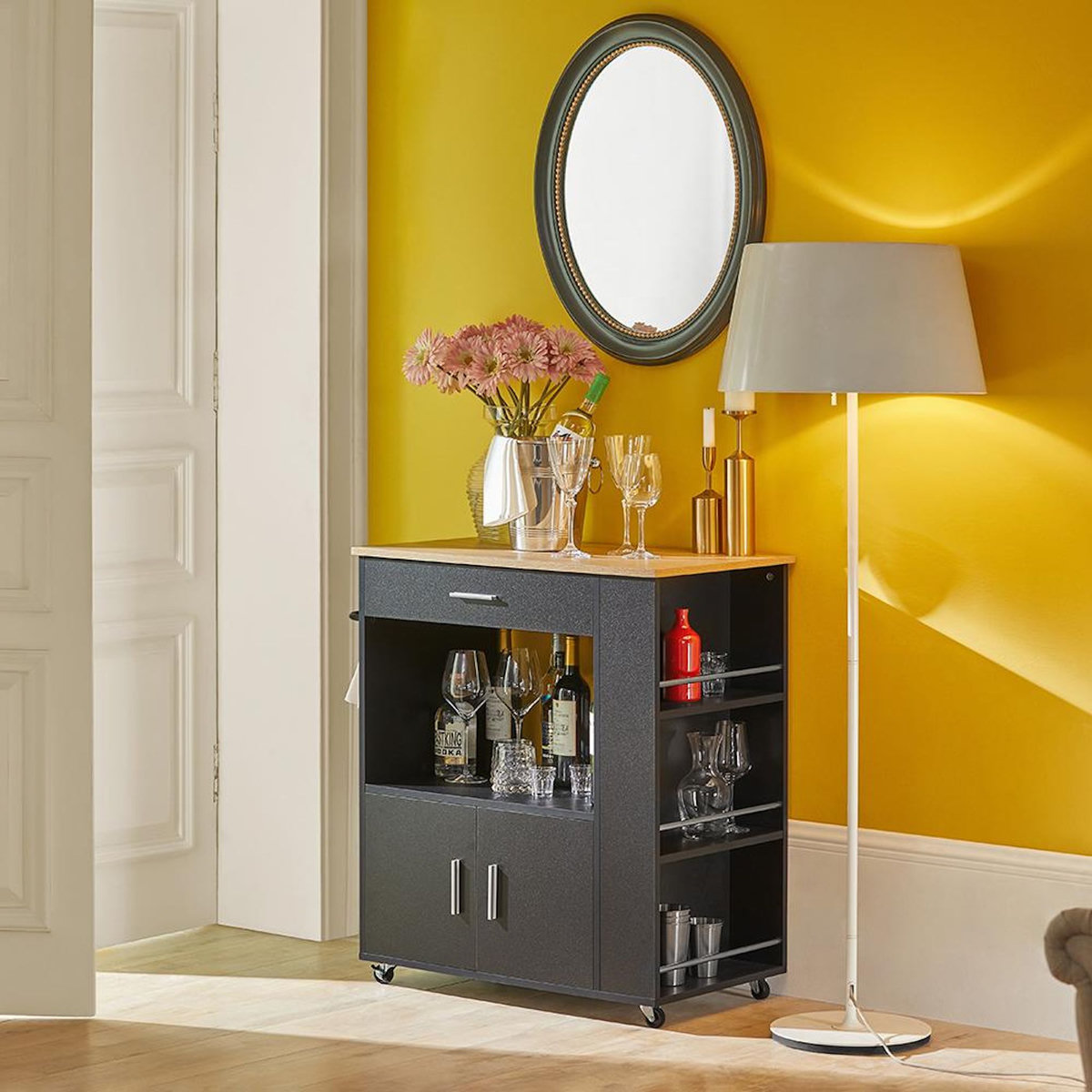 SOBUY SoBuy - Chariot De Cuisine à un tiroir - Moderne - FKW113