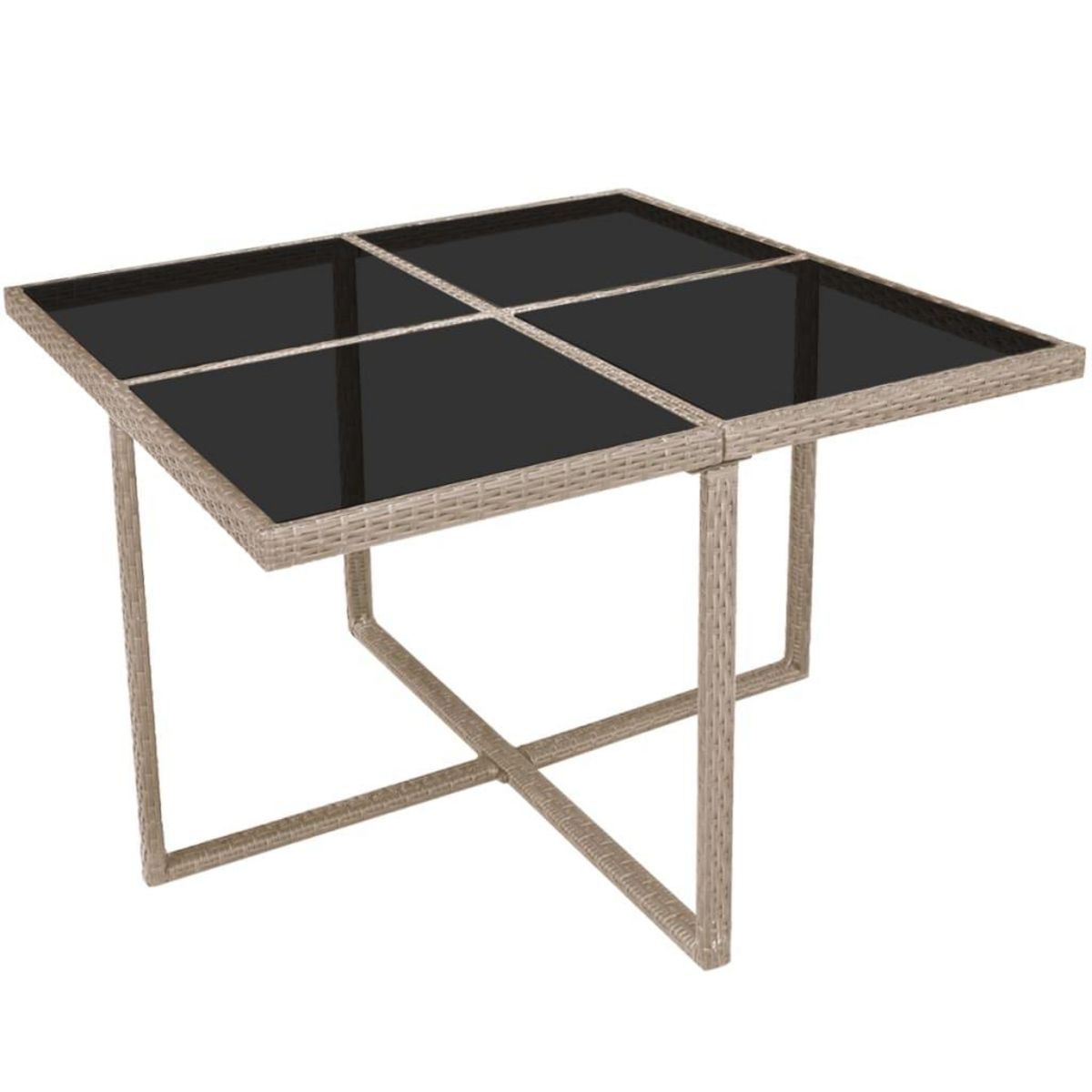 VIDAXL Ensemble a manger d'exterieur et coussins 9 pcs resine tressee