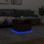 Voir la diapositive 5 : VIDAXL Table basse avec lumieres LED chene marron 50x49x40 cm