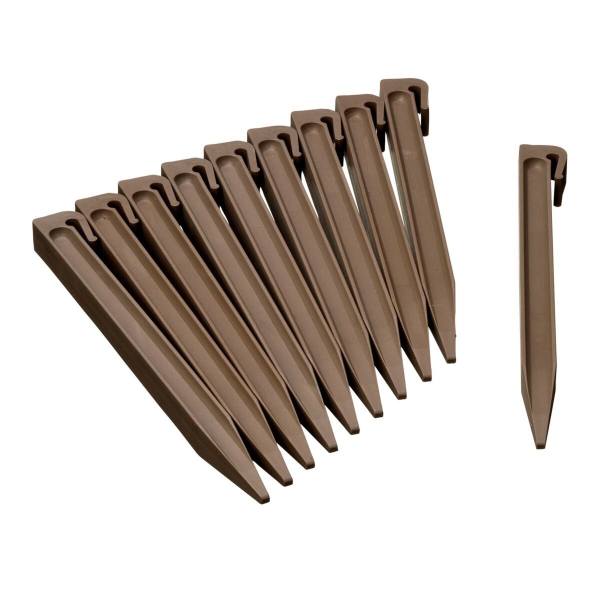 Nature Ancres pour bordure de jardin - PP, taupe  x10