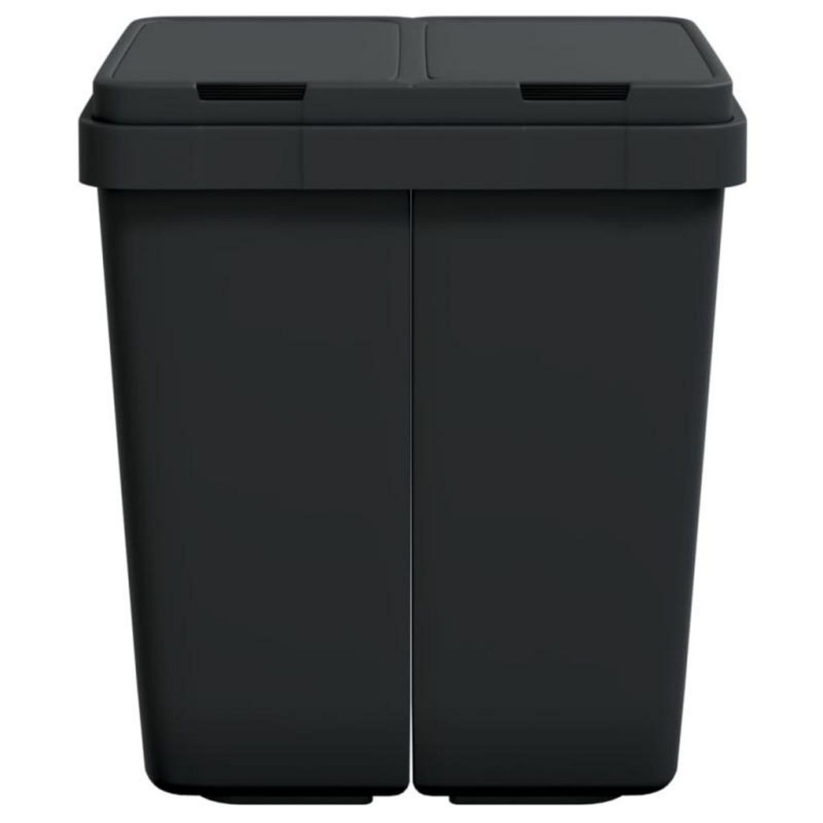 VIDAXL Poubelle double anthracite 2x25 L