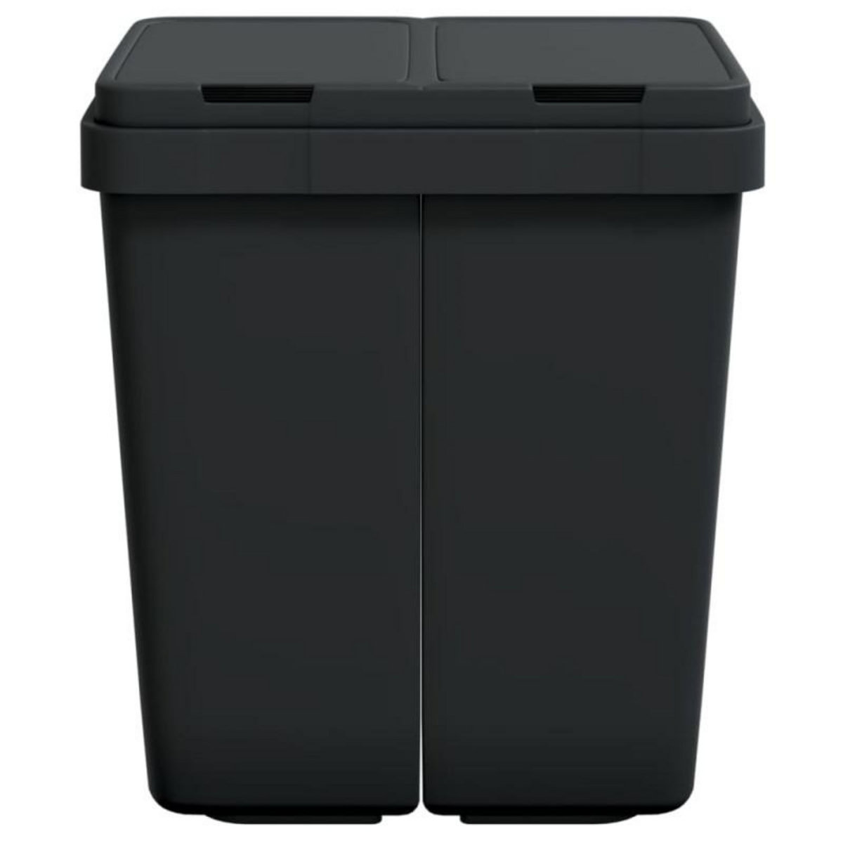 VIDAXL Poubelle double anthracite 2x25 L