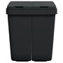 Voir la diapositive 3 : VIDAXL Poubelle double anthracite 2x25 L