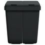 Voir la diapositive 3 : VIDAXL Poubelle double anthracite 2x25 L