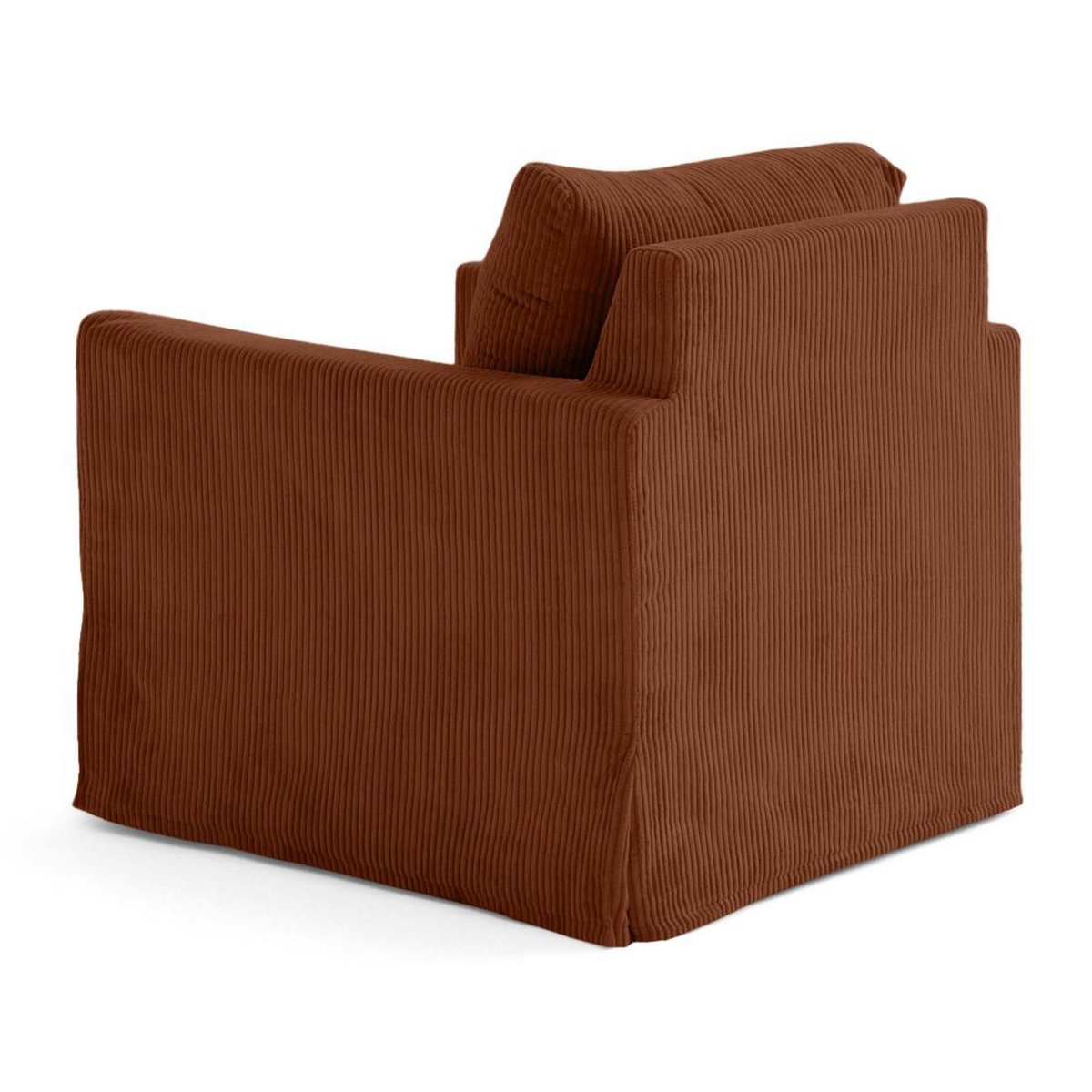 LISA DESIGN Serena - fauteuil déhoussable en velours côtelé