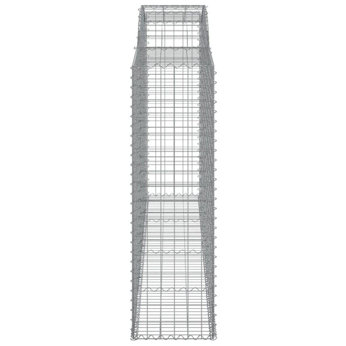 VIDAXL Paniers a gabions arques 2 pcs 300x50x160/180 cm fer galvanise