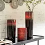 Paris Prix Vase Design  Bord Céramique  35cm Rouge & Noir