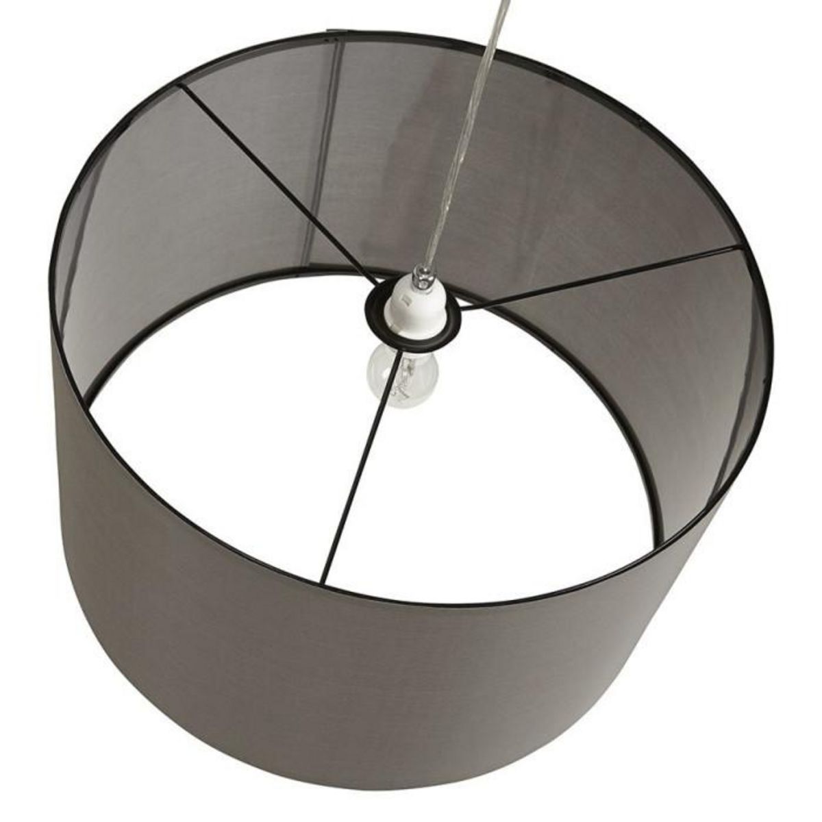 Paris Prix Lampe Suspension avec Abat-Jour  Fidelio  50cm Gris