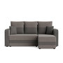 Voir la diapositive 1 : BEST MOBILIER Harvey - canapé panoramique en u 7 places convertible avec coffre en tissu bicolore