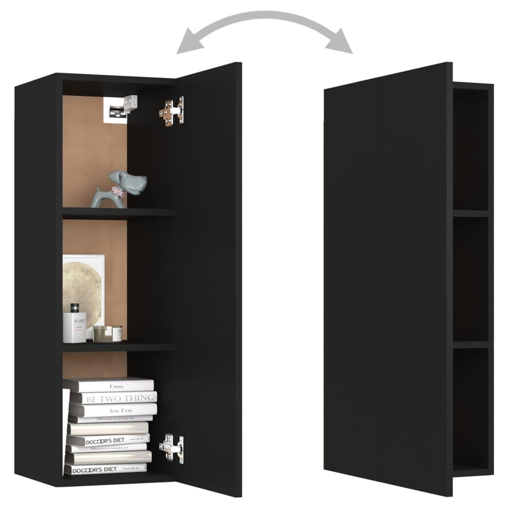 Voir la diapositive 5 : VIDAXL Ensemble de meubles TV 5 pcs Noir Bois d'ingenierie