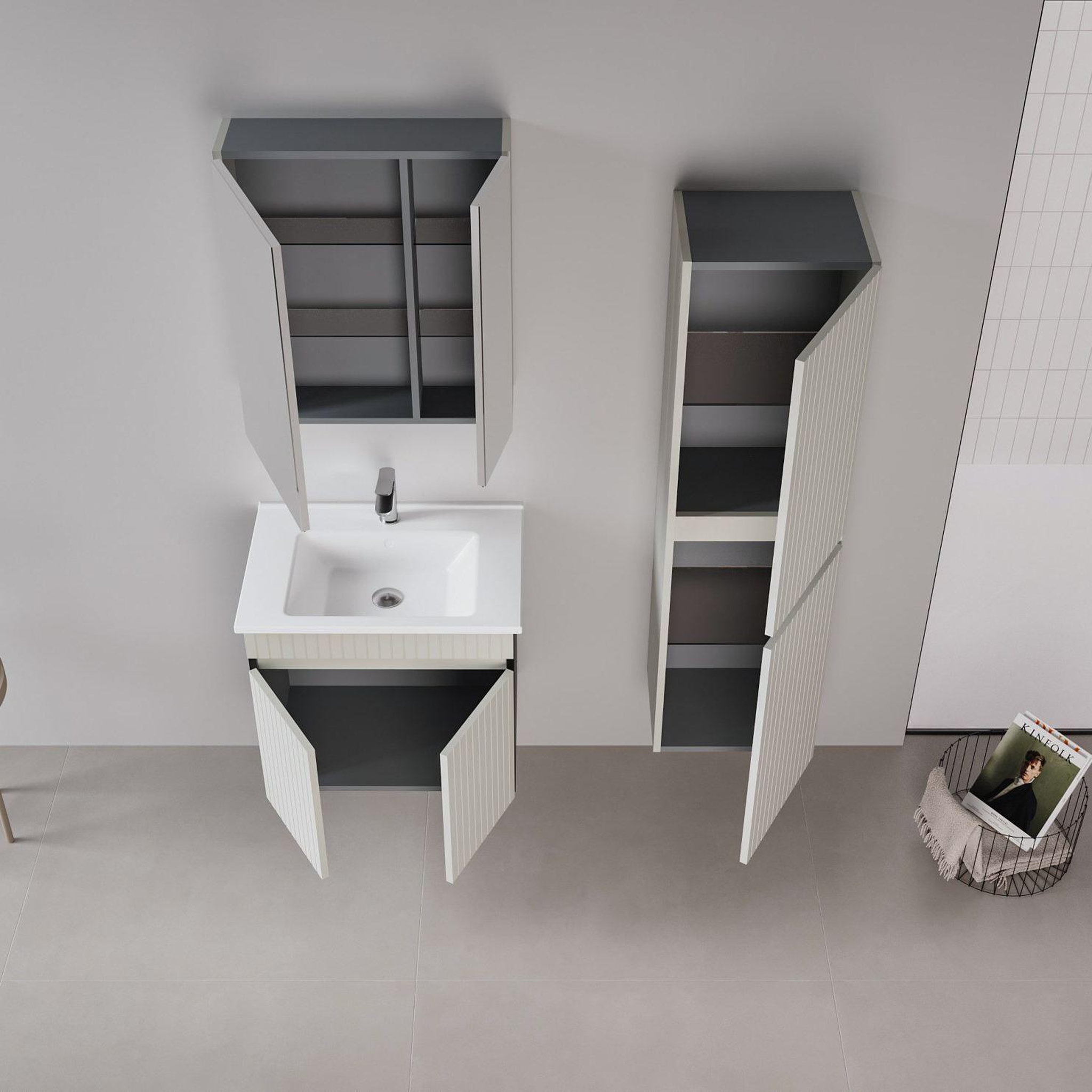 Voir la diapositive 3 : Habitat et Jardin Meuble Vasque  Tivoli 65  - 65 x 45 x 57 cm - Matte Cashmere