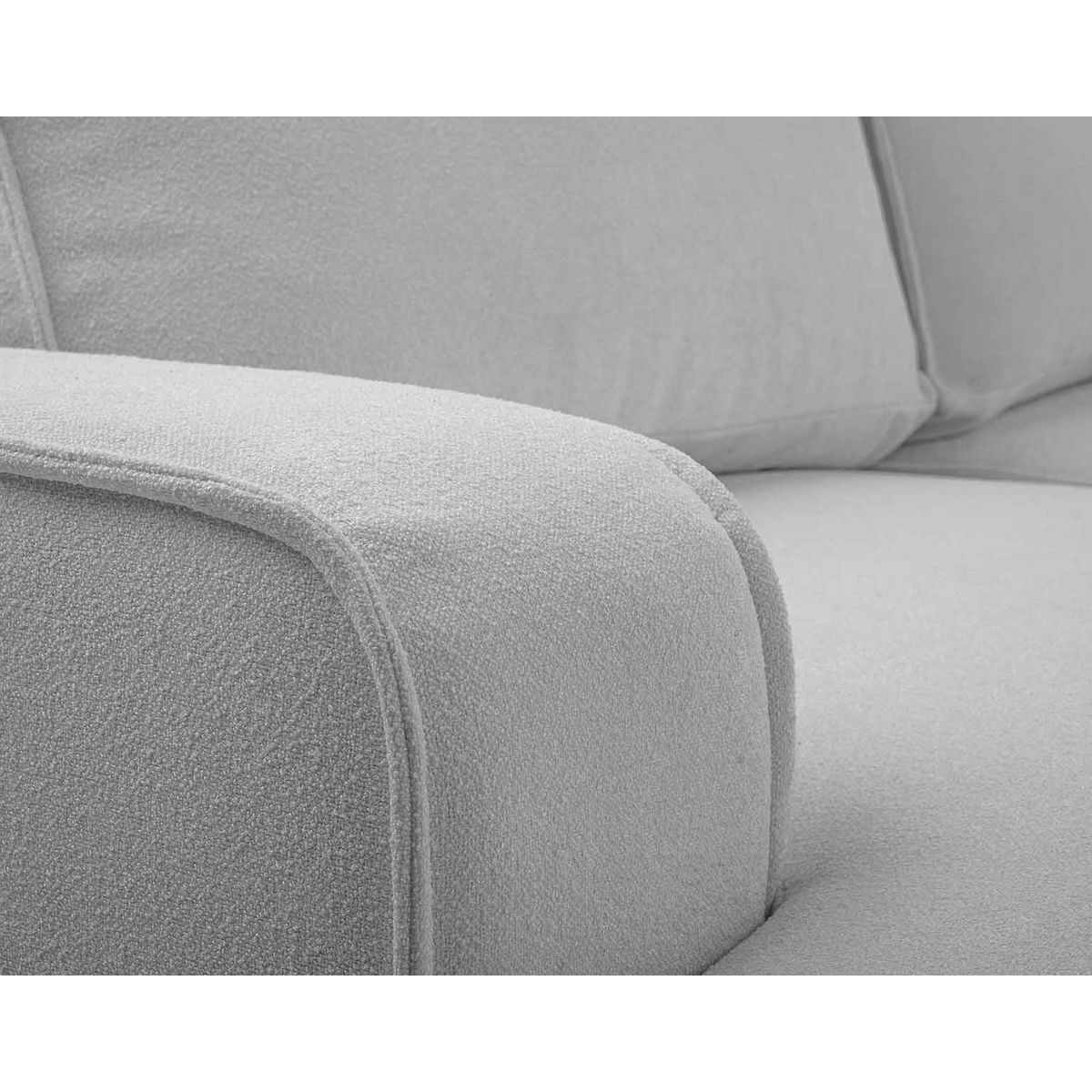 BEST MOBILIER Nessino - canapé d'angle gauche 4 places - convertible avec coffre - en tissu texturé