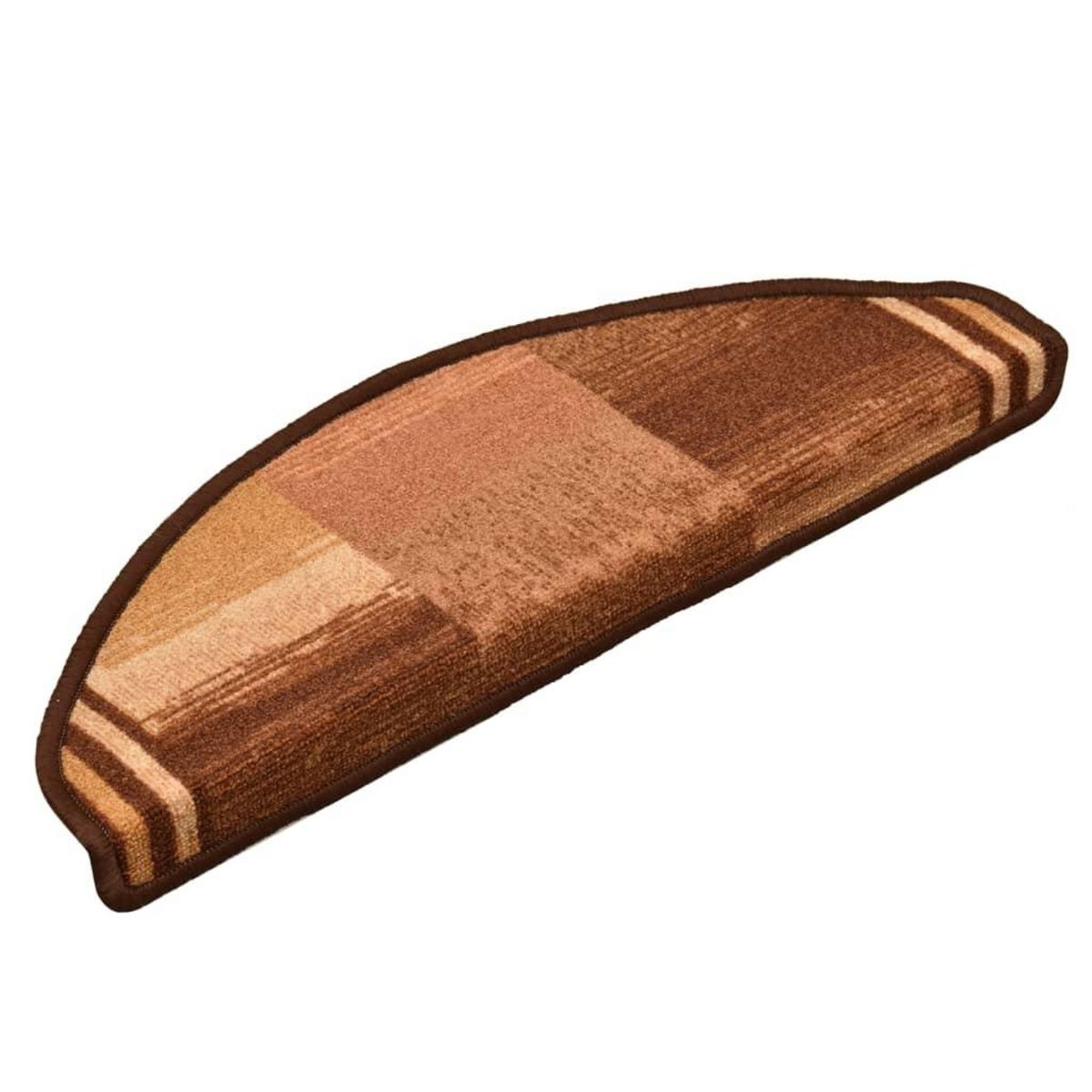 VIDAXL Tapis d'escalier autoadhesifs 5 pcs 65x21x4 cm Marron