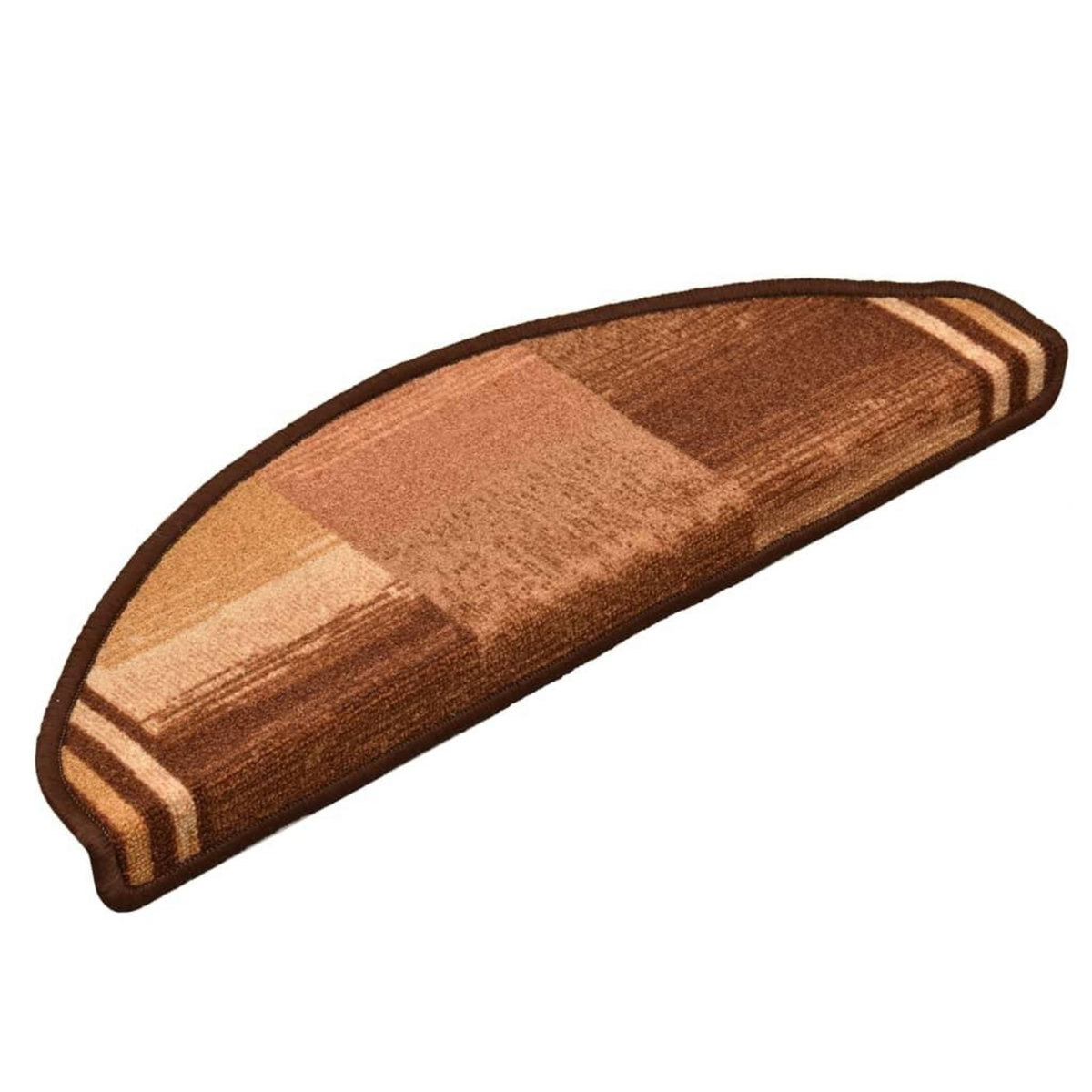 VIDAXL Tapis d'escalier autoadhesifs 5 pcs 65x21x4 cm Marron