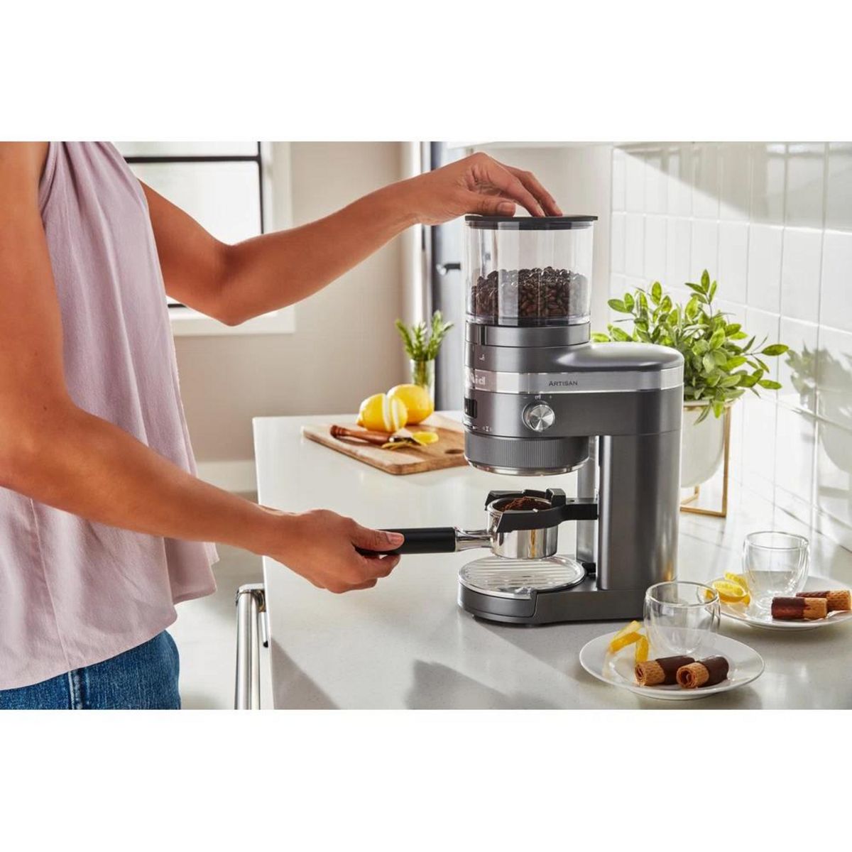 KitchenAid Moulin à café 340g 240w gris étain - 5kcg8433ems