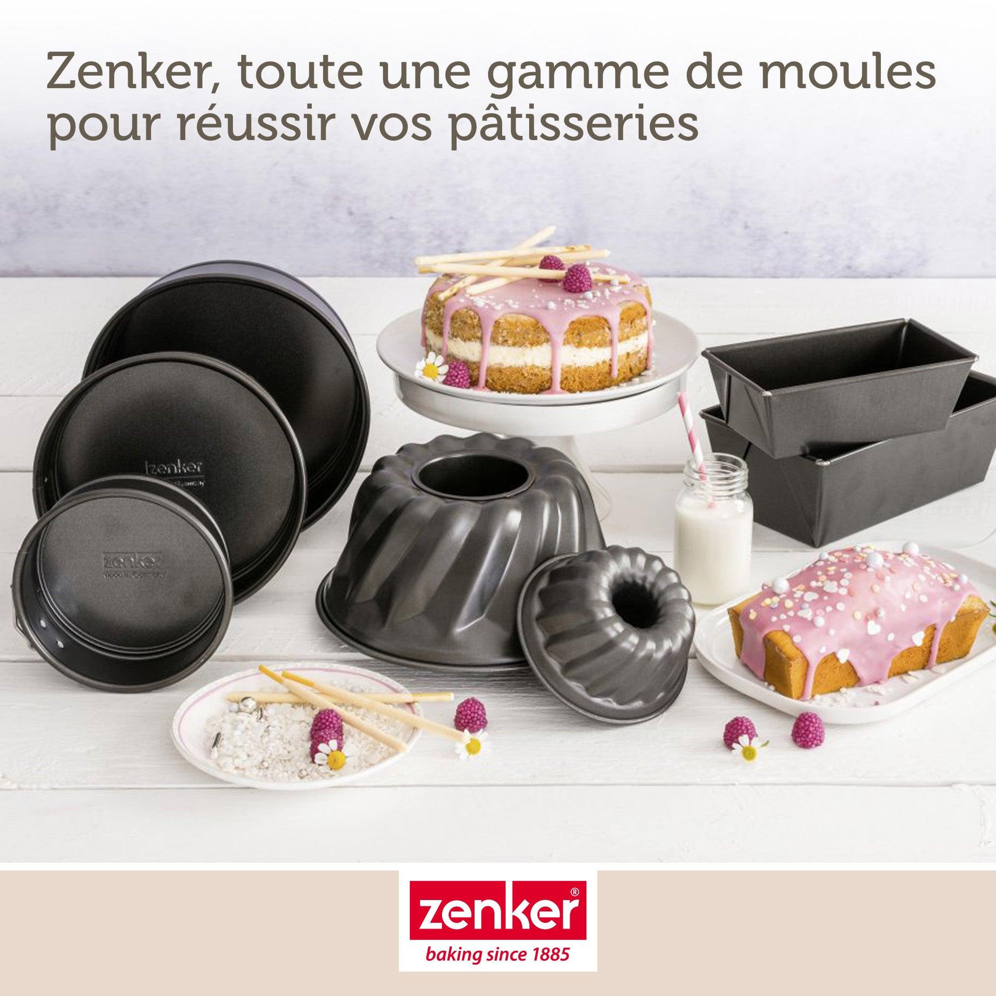 Voir la diapositive 4 : ZENKER Lot de 2 petits moules à manqué à charnière 12 cm zenker special mini