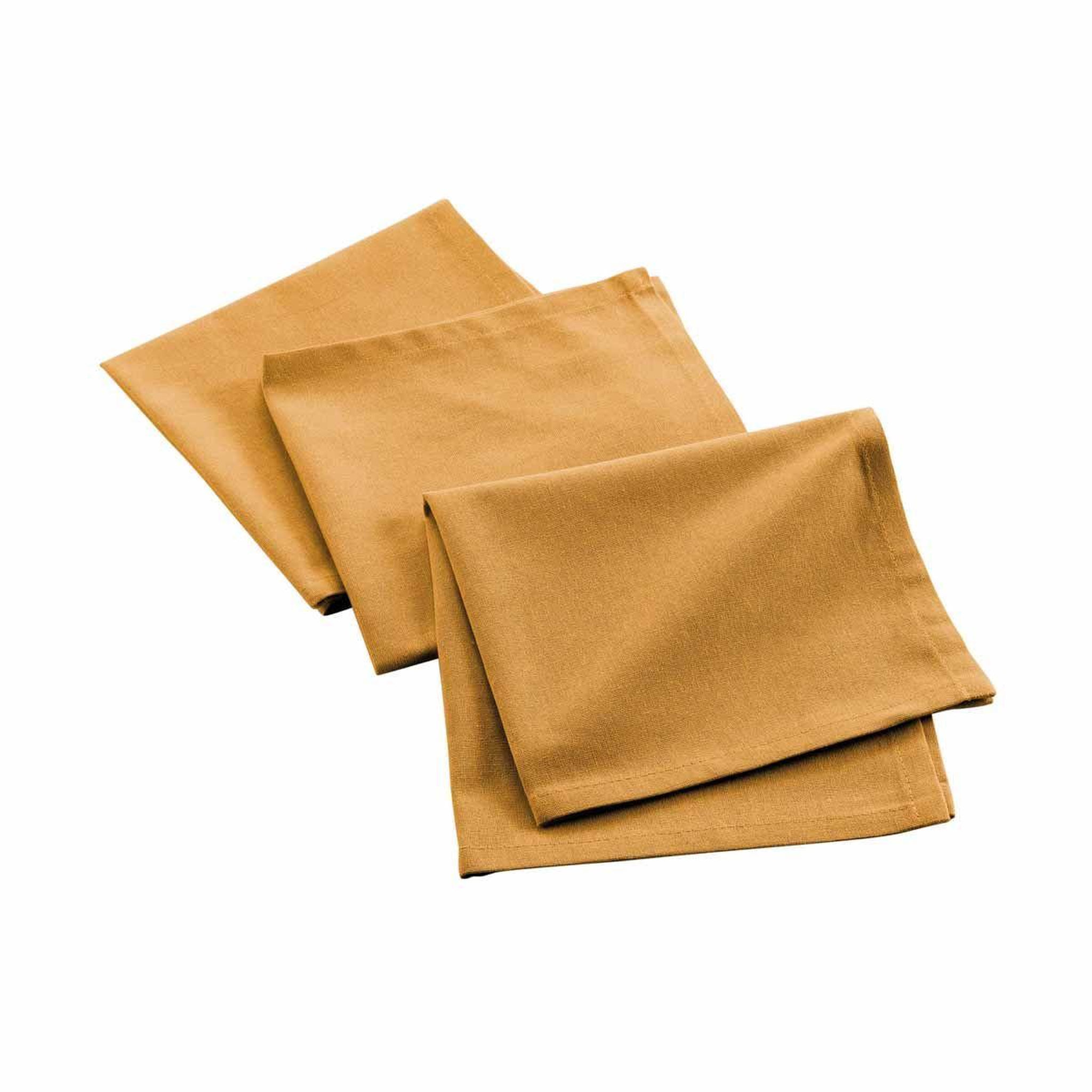 Paris Prix Lot de 3 Serviettes de Table  Mistral  40x40cm Moutarde