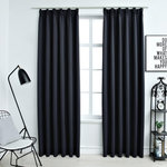 VIDAXL Rideaux occultants avec crochets 2 pcs Anthracite 140x225 cm