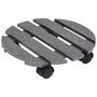 Voir la diapositive 2 : VIDAXL Chariots a plantes 2 pcs Gris Ø30x7,5 cm WPC