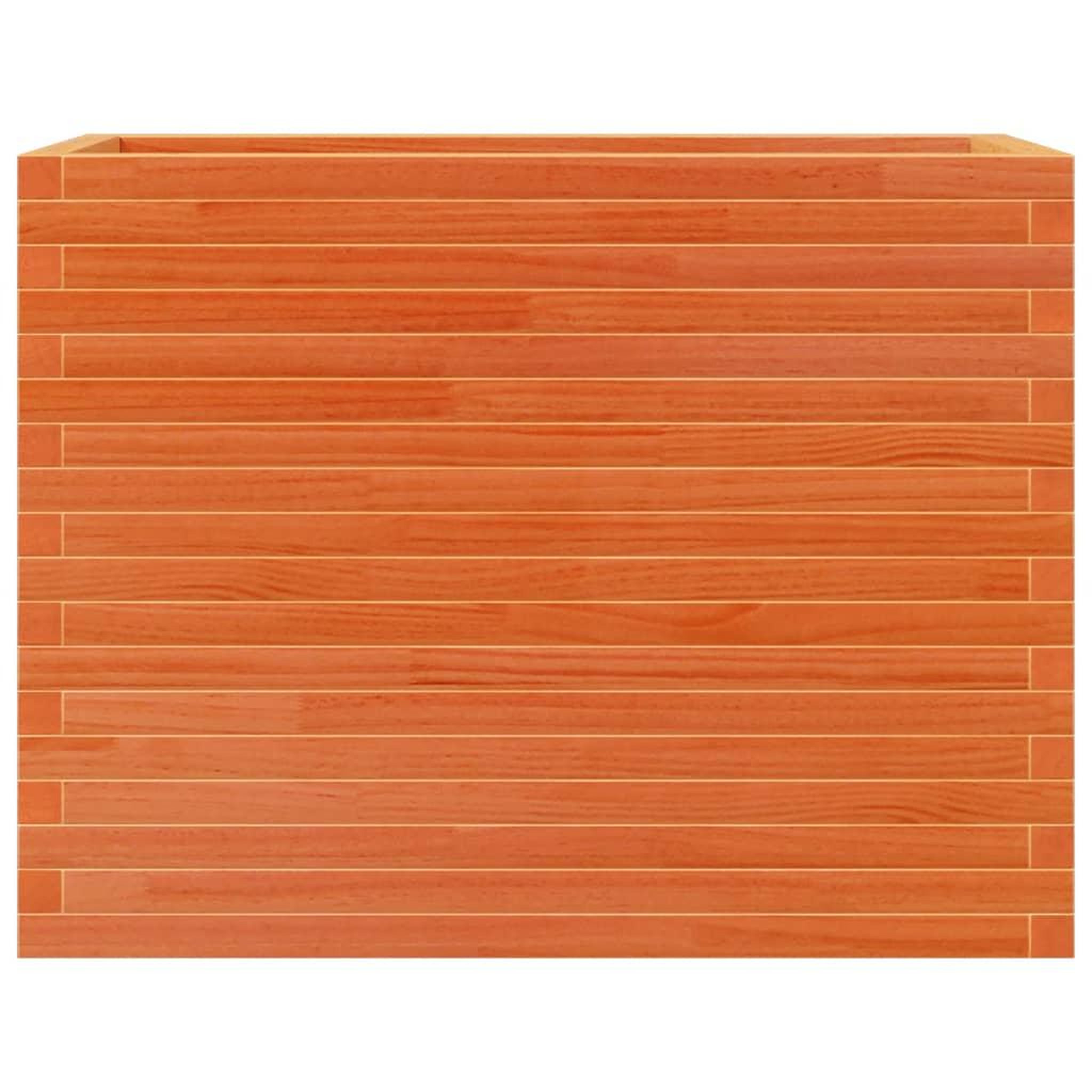 Voir la diapositive 5 : VIDAXL Jardiniere cire marron 90x40x68,5 cm bois de pin massif