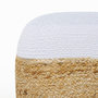 Voir la diapositive 3 : Rendez vous déco Pouf en jute beige et blanc D40 cm-Billy