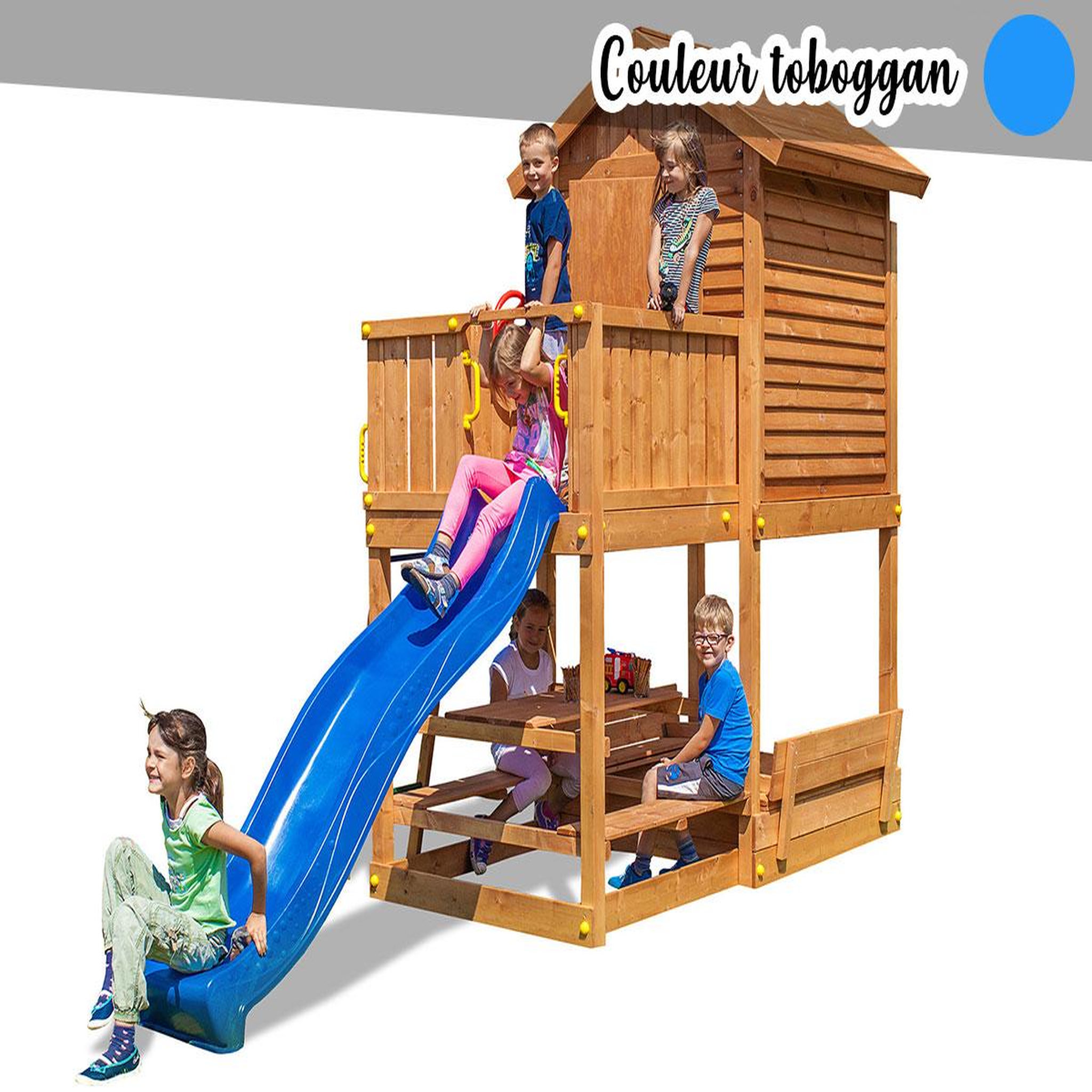 Fungoo Aire de jeux my house free time beach - toboggan bleu - fungoo
